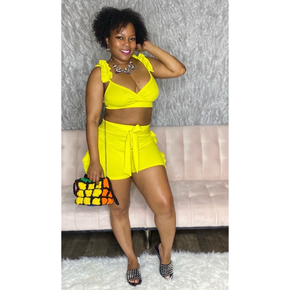 Flirty Crop Top and Shorts Set